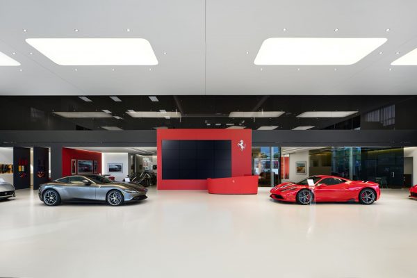 Downs McGovern renovation showroom Ferrari